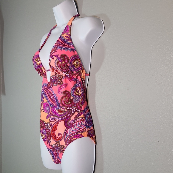 Neon Paisley Swimsuit - M - Picture 3 of 5